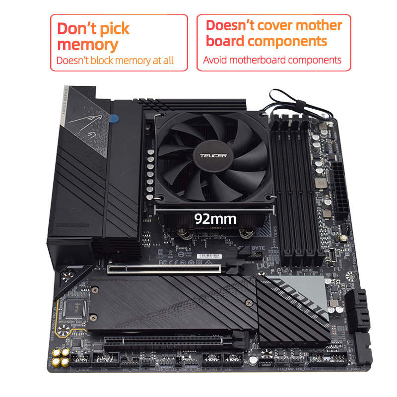 Teucer Hoogte 45 mm CPU-koeler - Cpu Cooler recensie en prijs